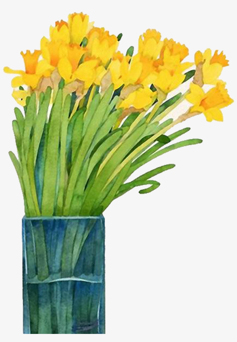 820x1184 Image Royalty Free Library Daffodils Drawing Watercolor
