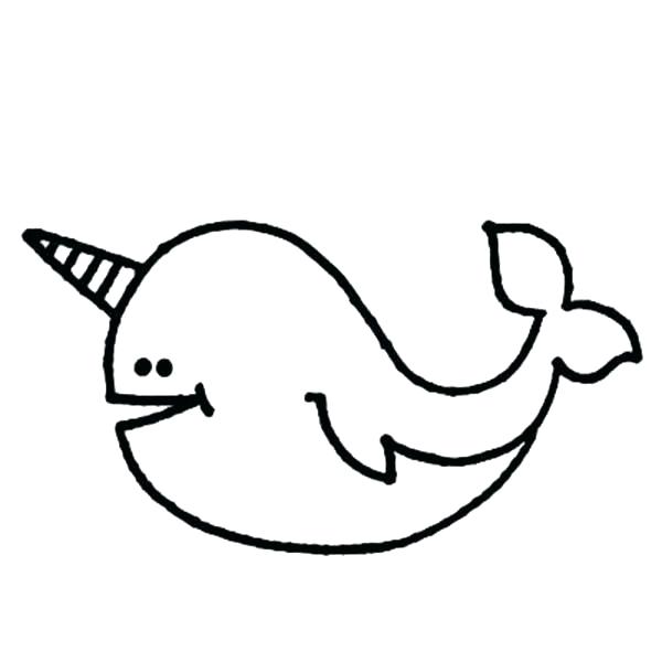 600x600 Cute Cartoon Narwhal