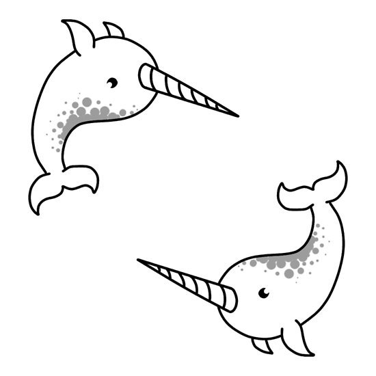 550x550 Majestic Narwhal Whales Posters