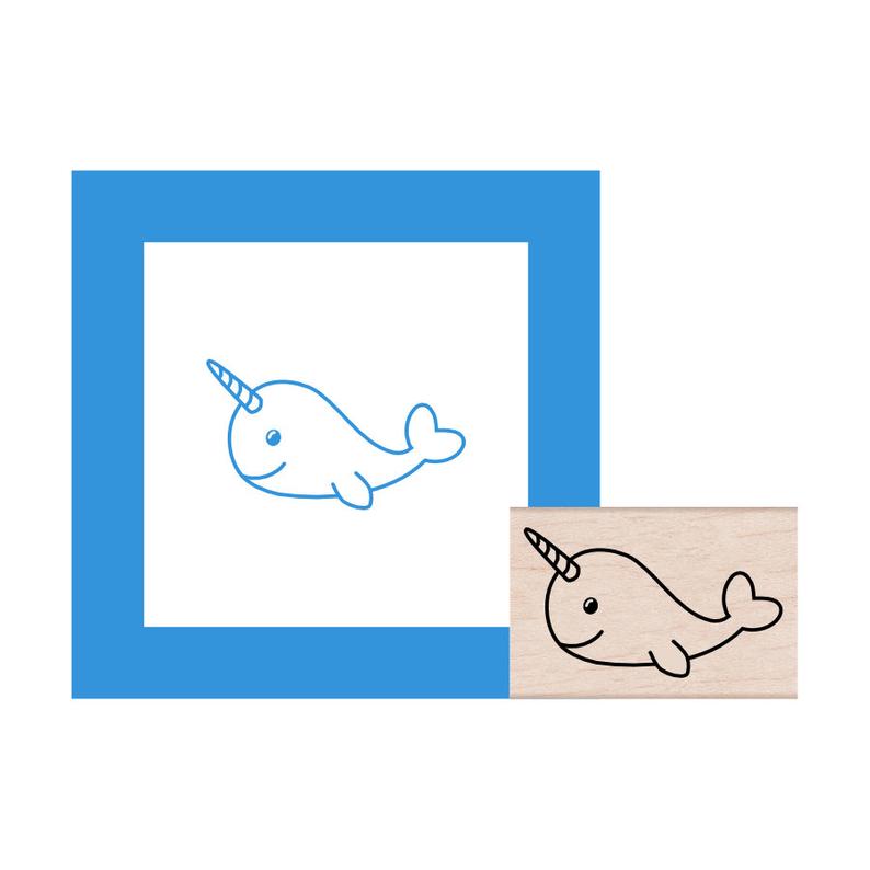 794x794 Narwhal Sea Unicorn Rubber Stamp Etsy