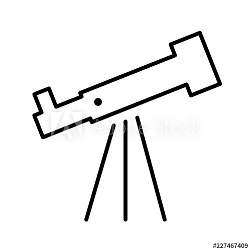 500x500 Telescope Space Nasa Astronomy Sci Fi Vector Icon