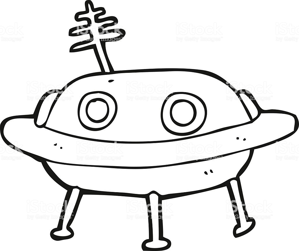 1024x858 Alien Spaceship Clipart Black And White