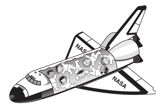 500x340 Vector Image Of A Space Shuttle