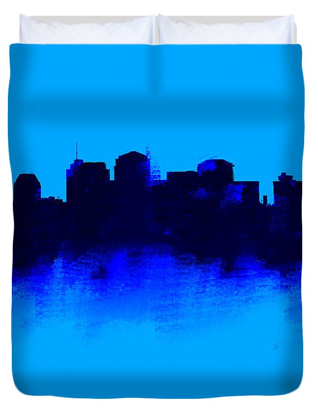 645x853 Nashville Skyline Blue Duvet Cover For Sale
