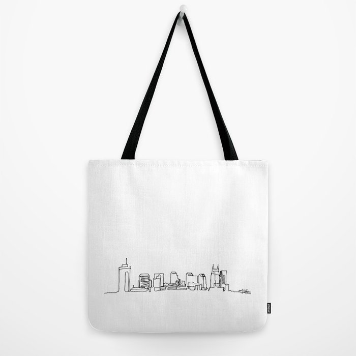 700x700 Nashville Skyline Drawing Tote Bag
