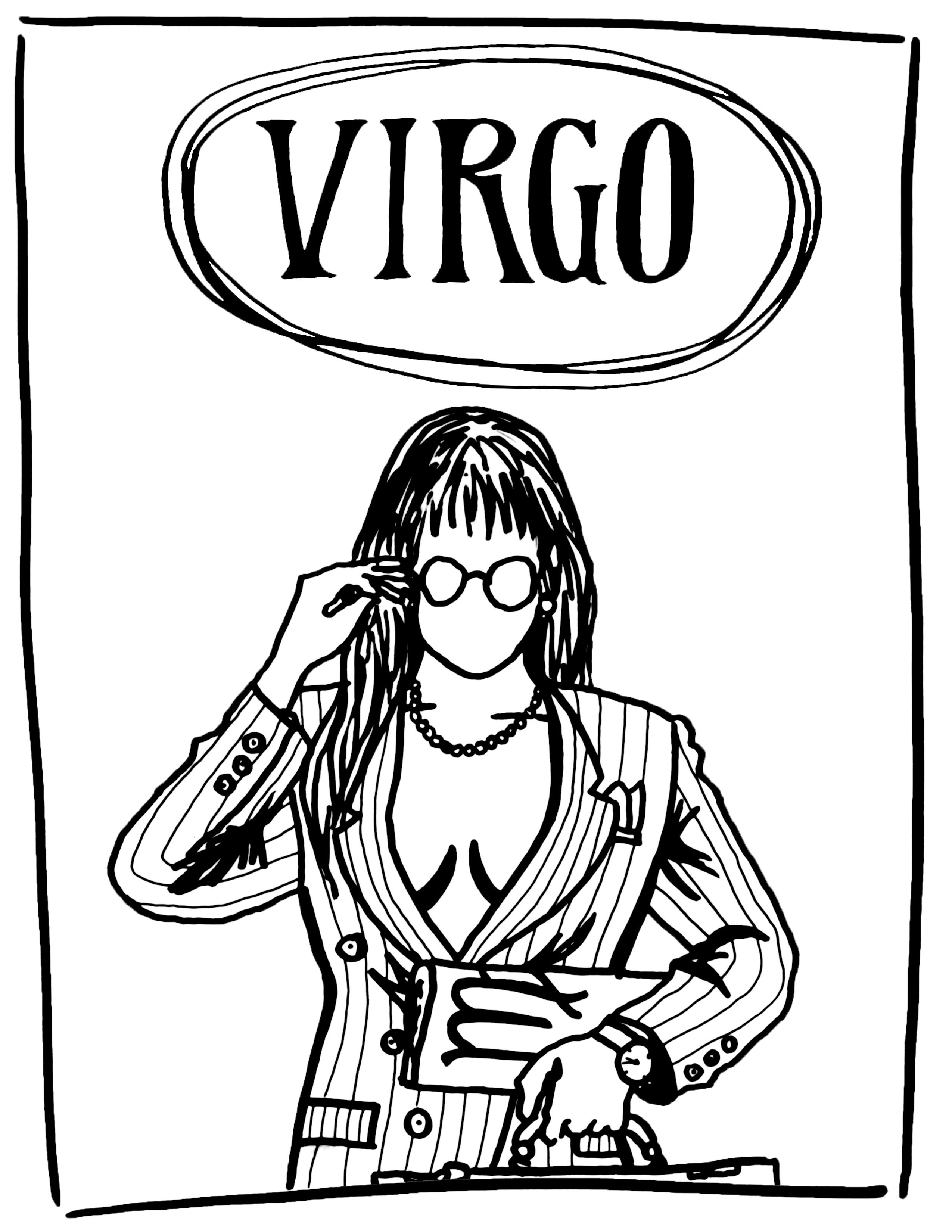 2550x3300 virgo drawing witch for free download