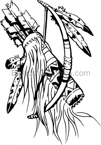400x577 Native American Bow And Arrow Sticker
