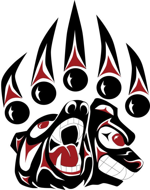 570x718 Native American Bear Paw Drawings