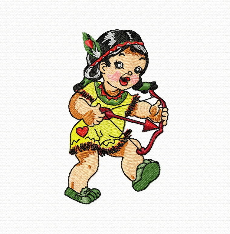 760x773 Native American Children, Old Toy Set