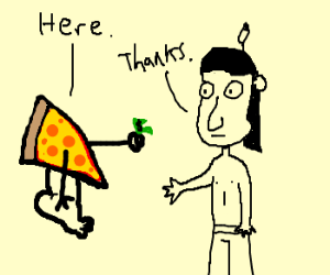 300x250 Sad Native American Wants Money From Pizza Leg
