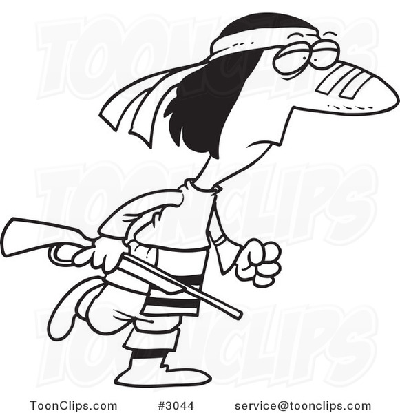 581x600 Cartoon Black And White Line Drawing Of A Native American Guy