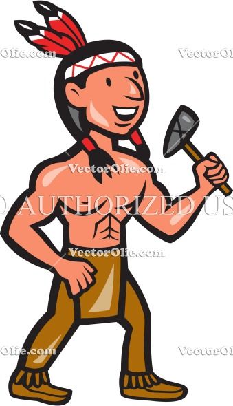 339x590 Brave, Cartoon, Chief, Chieftain, Front, Illustration, Indian