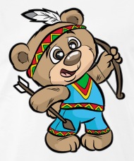 190x228 Cartoon Indian Unisex Fleece Zip Hoodie Spreadshirt