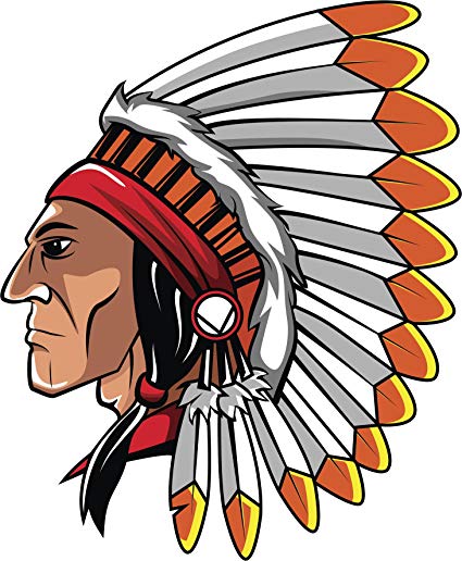 425x516 Simple Classic Native American Chief With Headdress