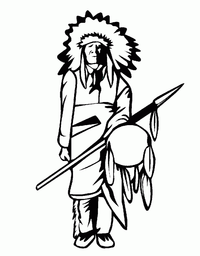 Native American Chief Drawing