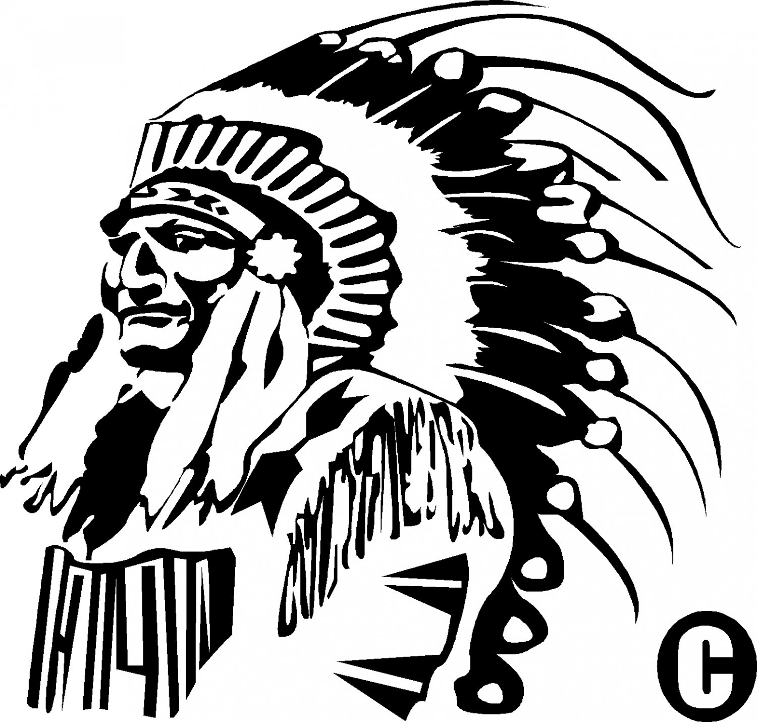 1500x1430 Indian Chief Native American Casino Owner Vinyl Decal Sticker