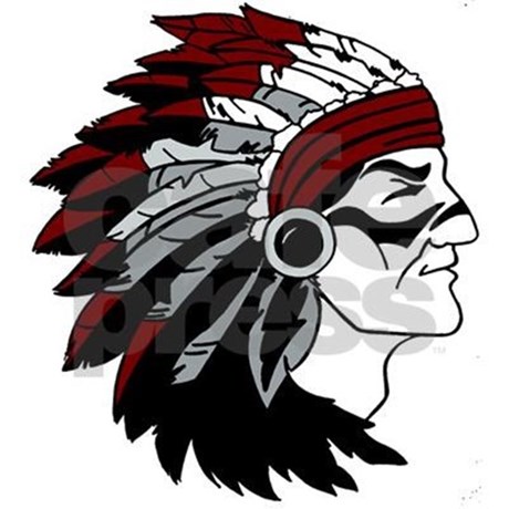 460x460 Native American Chief With Red Headdress Decal