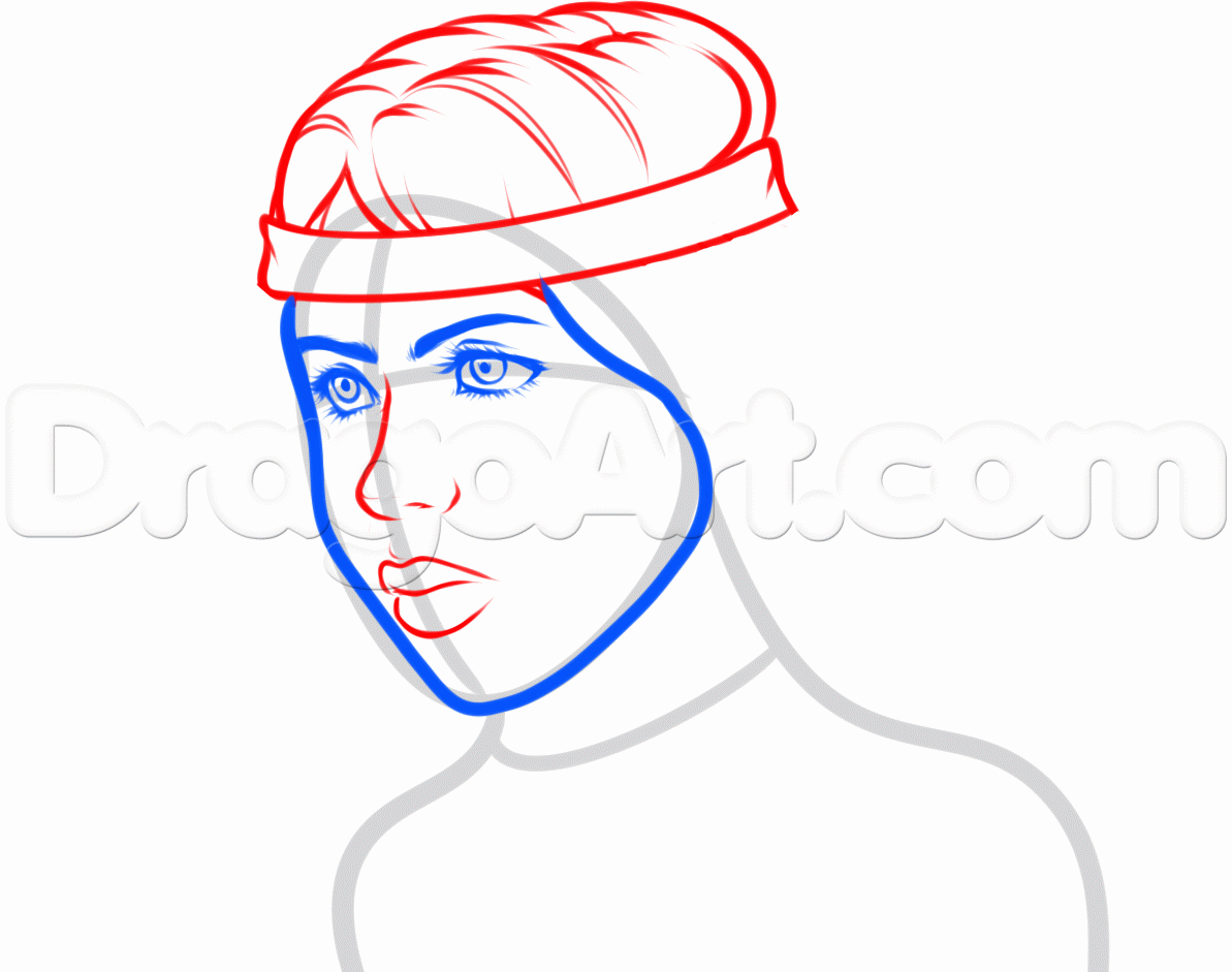 1193x941 How To Draw A Native American, Step