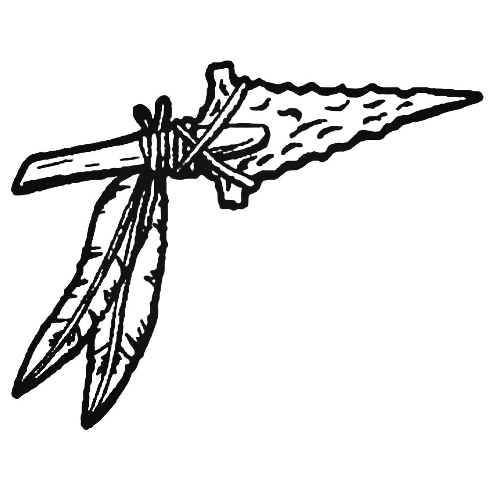 1000x1000 Native American Spear Tip Decal Sticker
