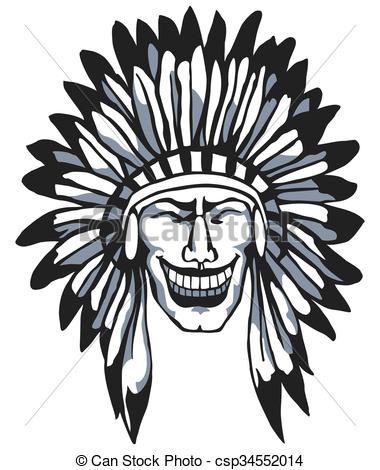 380x470 Smiling Apache Native American Head Indian