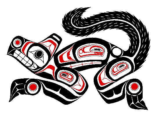 545x400 Collection Of 'native American Wolf Drawing' Download More Than