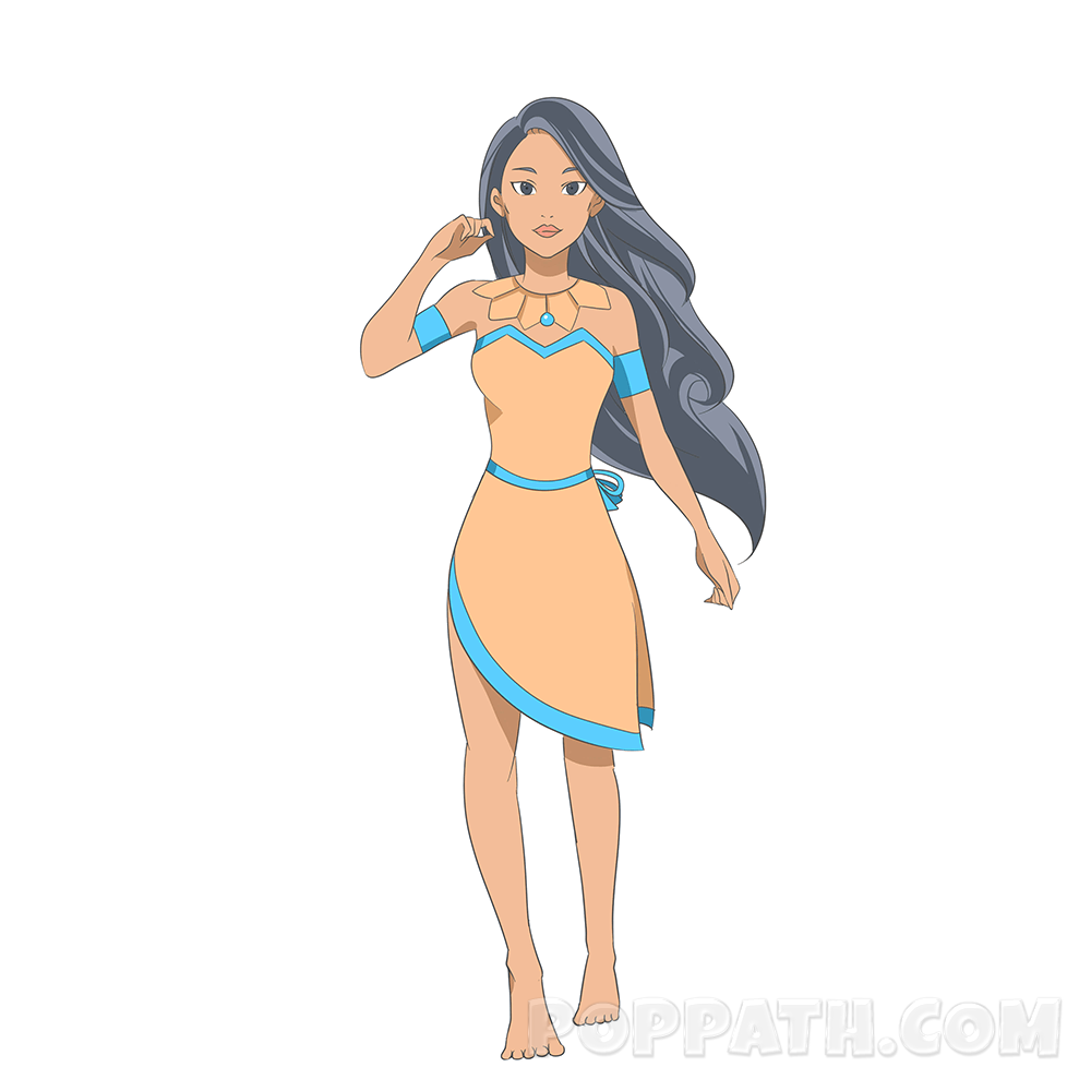 1000x1000 How To Draw A Native American Princess Pop Path