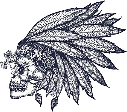 425x376 Huge Collection Of 'native American Skull Drawing' Download More