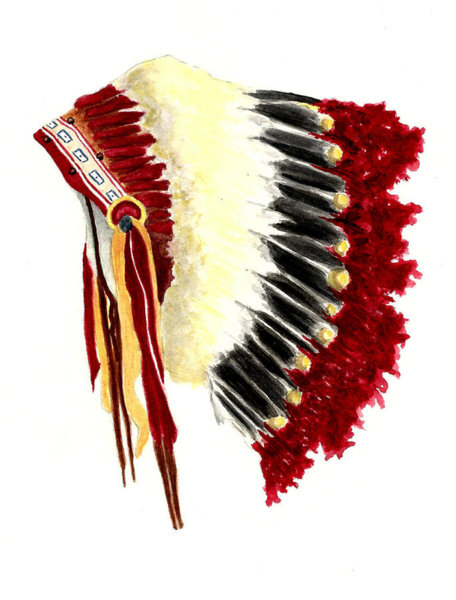 456x600 Native American Headdress Art Fine Art America