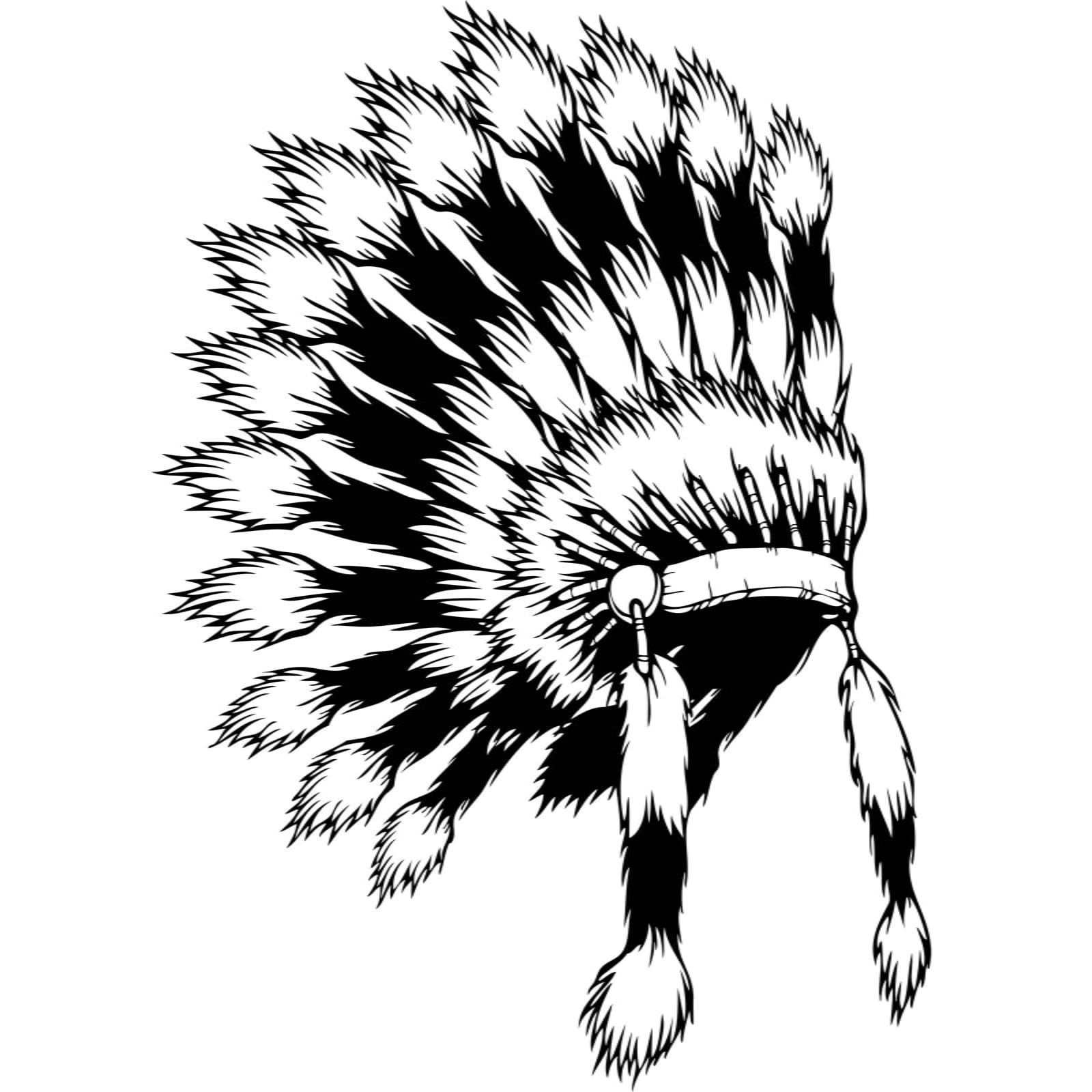 1600x1600 Native American Indian Headdress Wall Sticker Decal