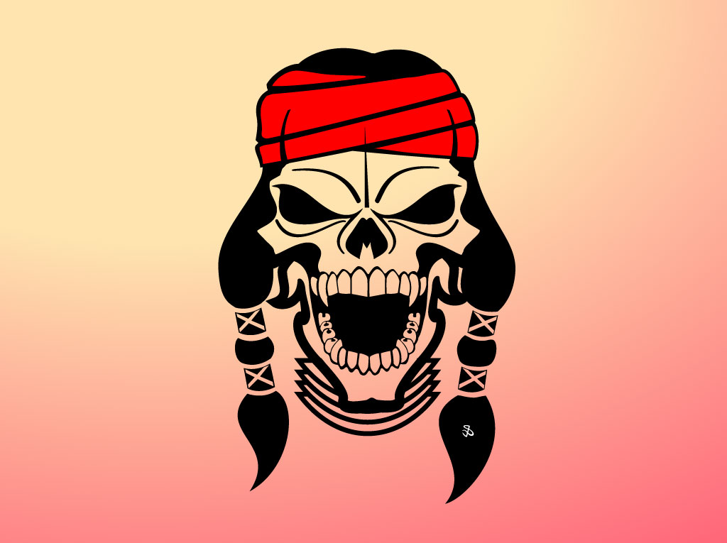 1024x765 Indian Skull Vector Art Graphics