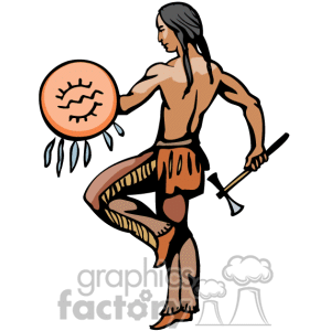 300x300 Native American Warrior Clipart