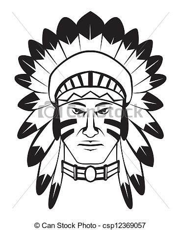 369x470 Vector Cartoon Clip Art Illustration Apach