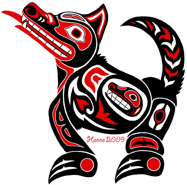 600x592 Wolf Clipart Native American