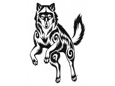 400x300 Native American Wolf Symbols