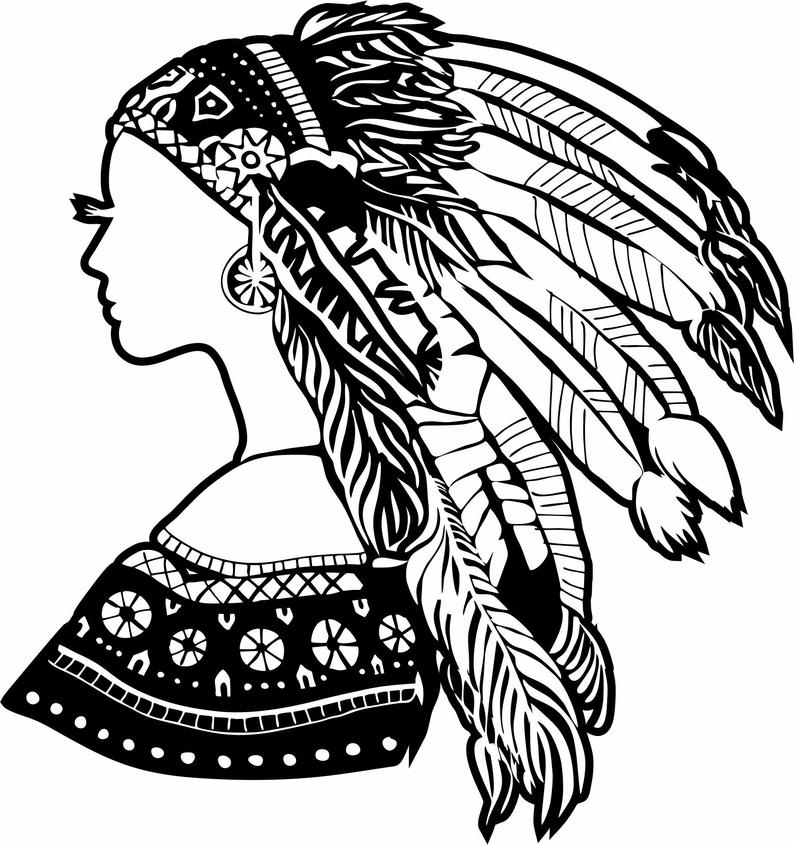 794x845 Native American Woman Headdress War Bonnets Warrior Car Truck Etsy