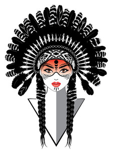 225x300 Native American Woman Royalty Free Vectors