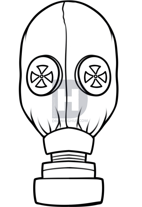 496x720 Drawn Gas Mask Native American