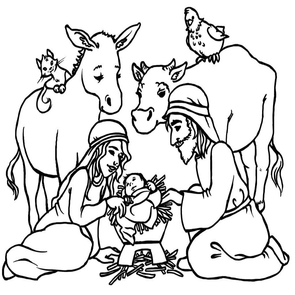 1024x1024 Free Printable Nativity Coloring Pages For Kids Best Coloring