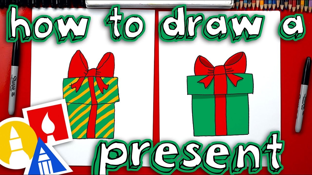 1280x720 How To Draw A Christmas Present