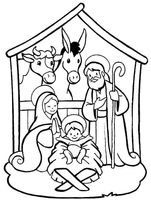 514x682 Nativity Coloring Pages For Kids Color Bros