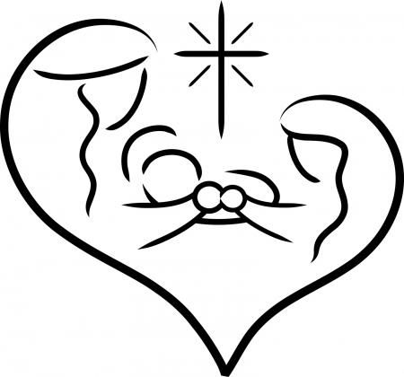 450x420 Huge Collection Of 'nativity Scene Drawing' Download More Than