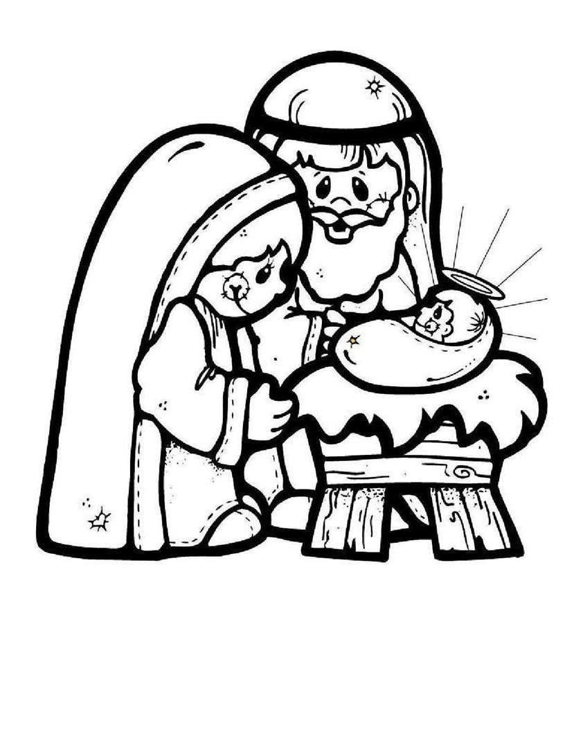 Nativity Line Drawing | Free download on ClipArtMag