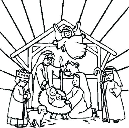 Nativity Line Drawing | Free download on ClipArtMag