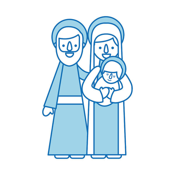 600x600 Nativity Scene Of Joseph And Mary Holding Baby Jesus Art Print