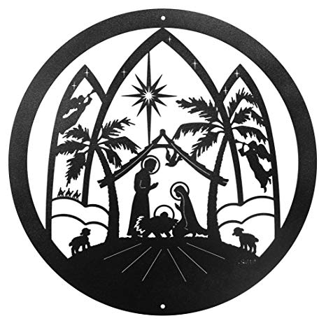 466x462 christmas nativity scene scenic art wall design