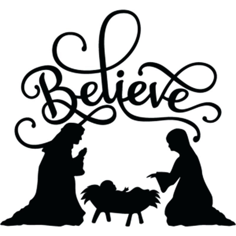 Nativity Scene Line Drawing | Free download on ClipArtMag