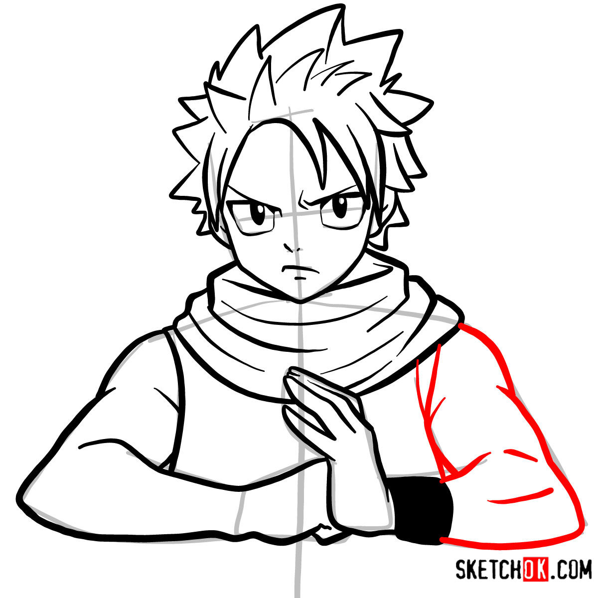 1200x1200 How To Draw Natsu Dragneel's Face Fairy Tail