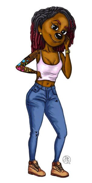 304x600 Natural African American Hair Drawings Fine Art America