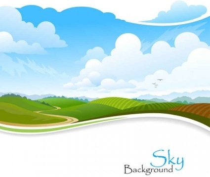 425x358 Drawing Beautiful Scenery Free Vector Download