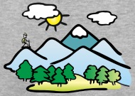 190x135 Hiking, Nature Drawing Kids' Premium T Shirt Spreadshirt